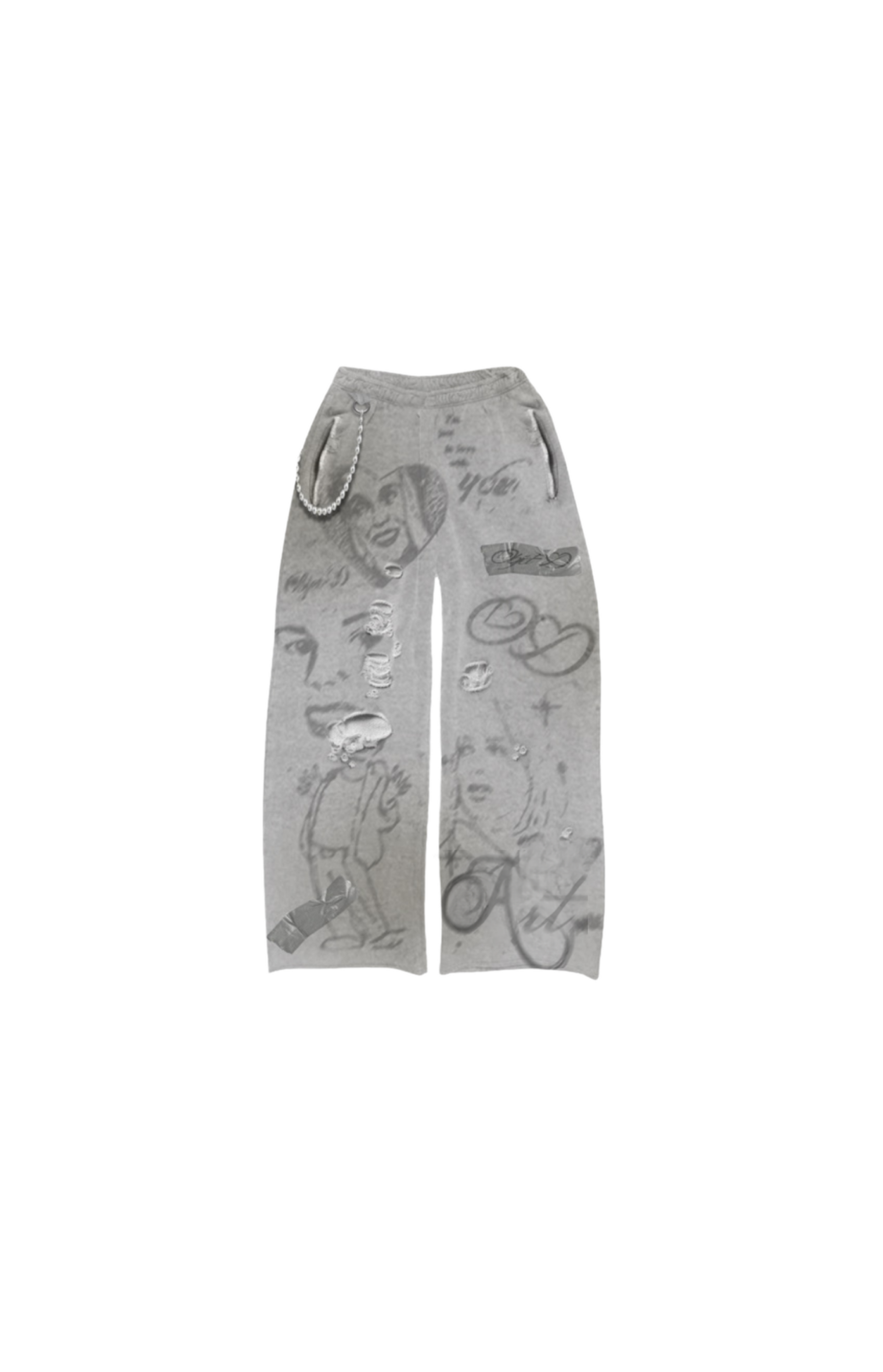 DESTROYED LUV SWEATPANTS